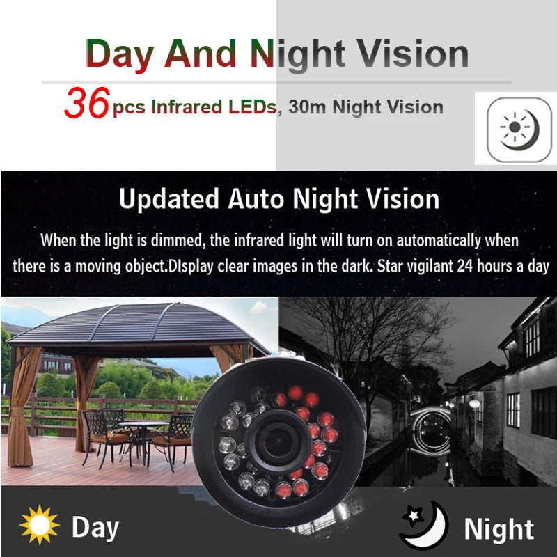 AHD Camera CCTV 1080P 5MP Digital Security High Definition Infrared NightVision Home Outdoor Waterproof Bullet Security Cam Home