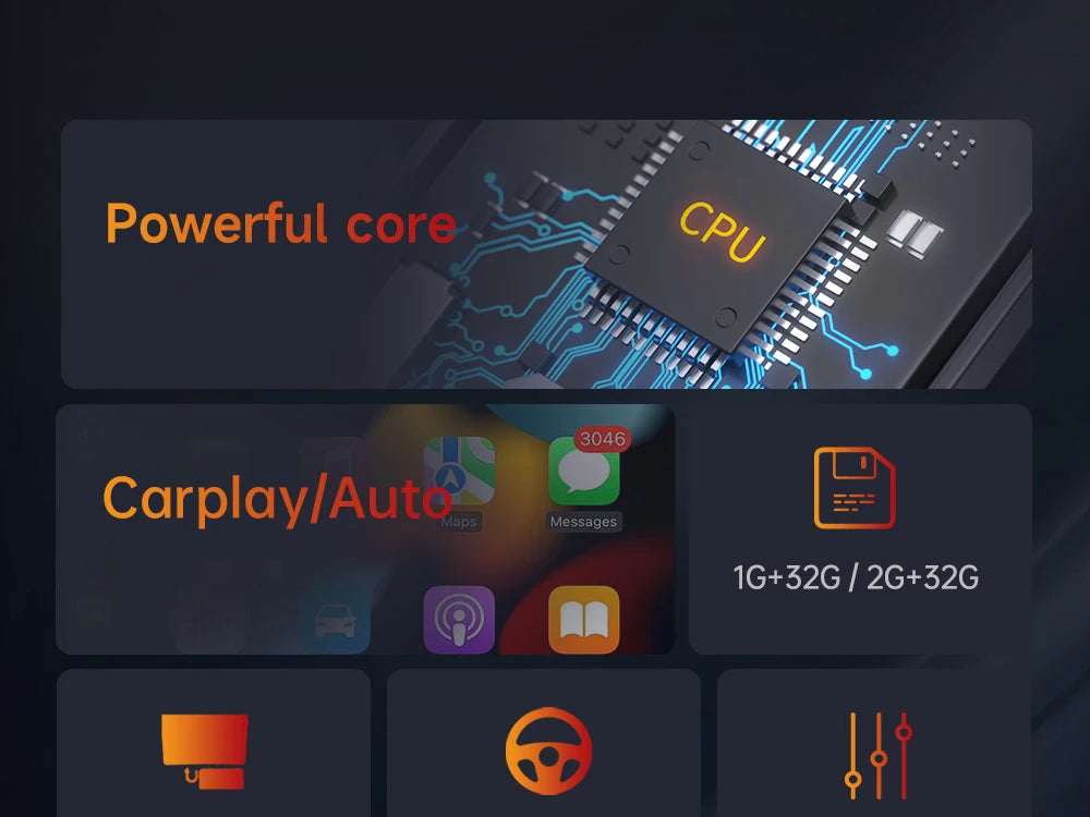 Wegonow Android 14.0 For Chevrolet Cruze 720P 9.7" 12 512G Universal in-car wireless CarPlay Auto Android 4G Wi-Fi Bluetooth