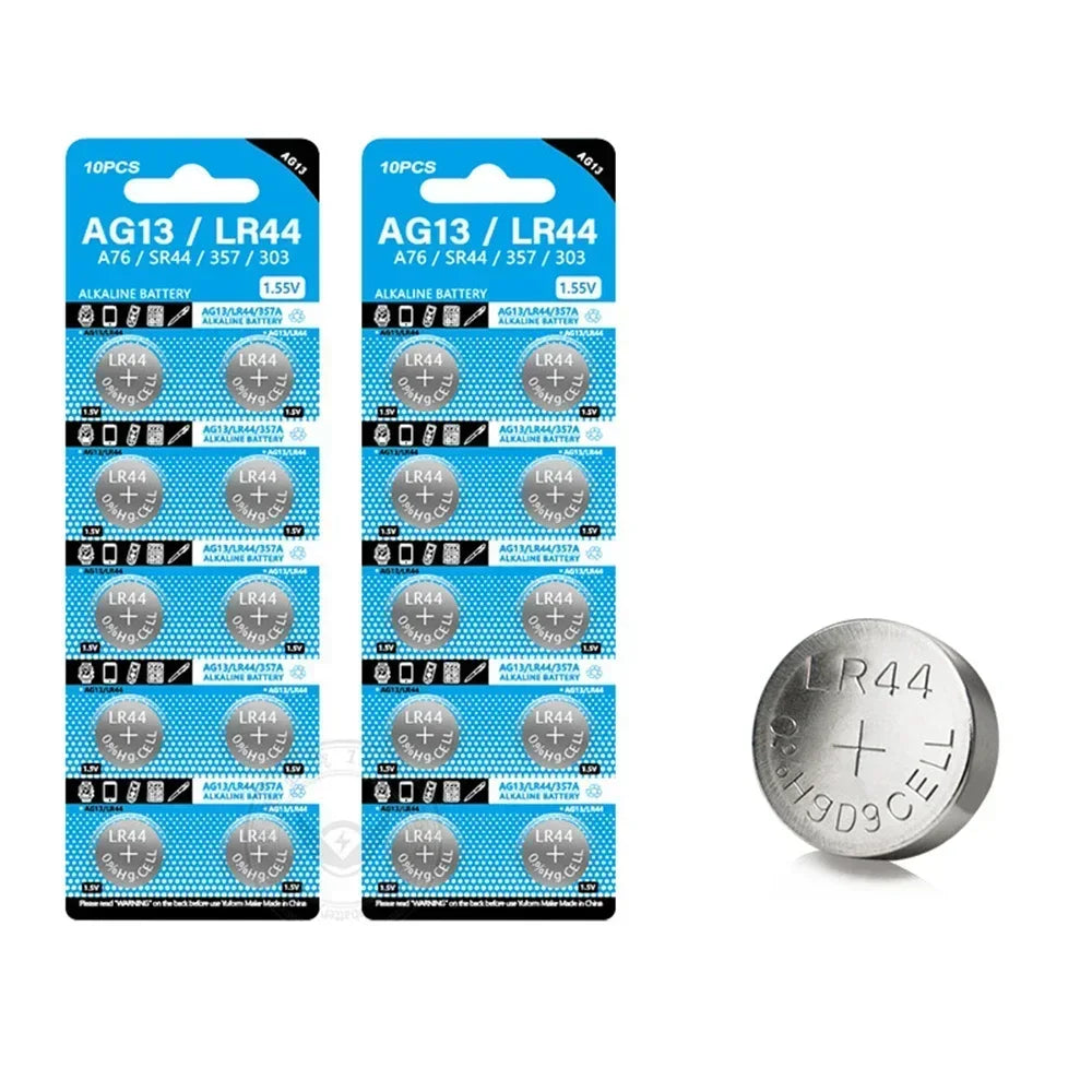 LR44 AG13 165mAh Cell Coin Watch Battery L1154 SR44 RW82 Alkaline Button Batteries Suitable For Watch Cell Fast Delivery