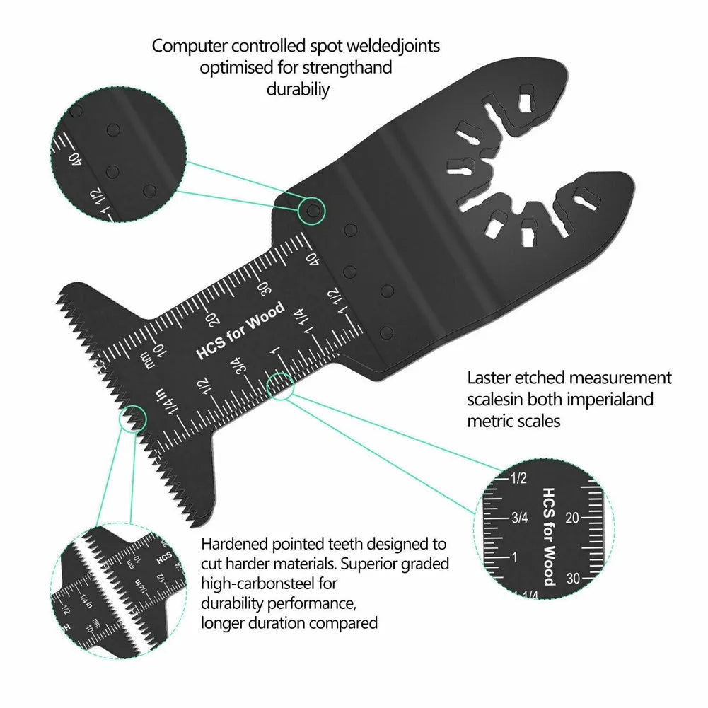 81Pcs Quick Change Oscillating Multi Tool Saw Blade For Fein Black&Decker Bosch Chicago Roybi Milwaukee Makita Craftsman Dewalt