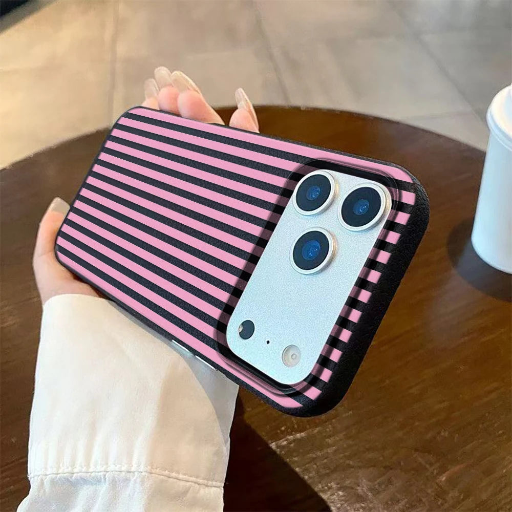 Vertical Stripe Pattern Phone Case For IPhone Air 11 12 13 Pro Case 14 15 Plus 16 17 Pro Max Soft Silicone Shockproof Cover