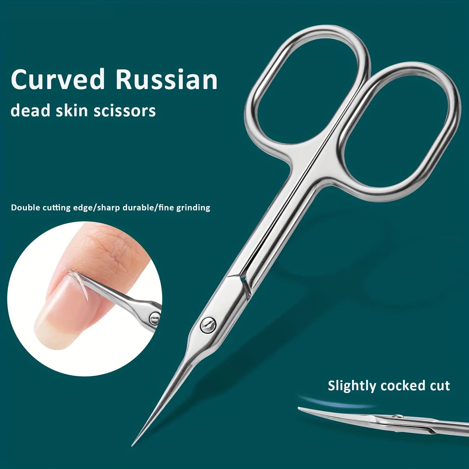 Dead Skin Remover Stainless Steel Curved Tip Thin Blade Cuticle Scissors Nail Clippers Trimmer Manicure Tools Eyebrow Tools