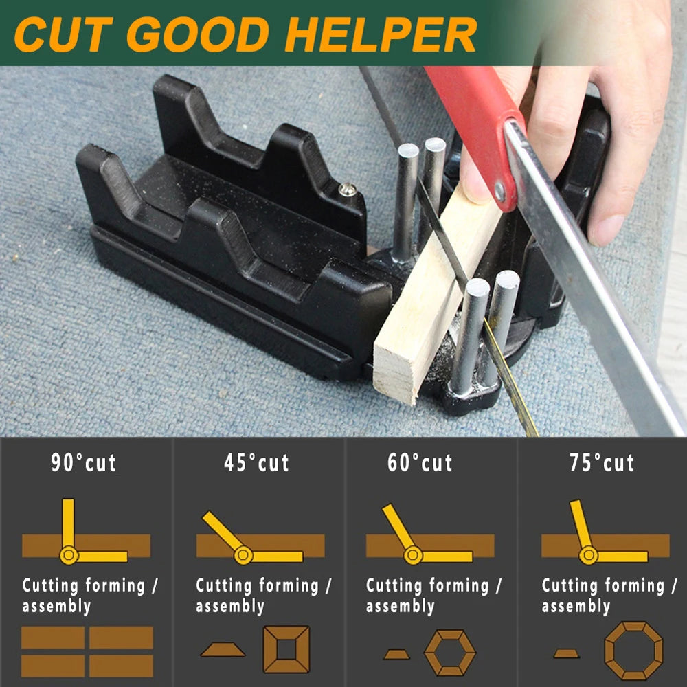 2 In 1 Miter Measuring Cutting Tool 85-180°Angle Clamp Measuring and Sawing Mitre Cutting Tool Precise Cutting Hand Tools