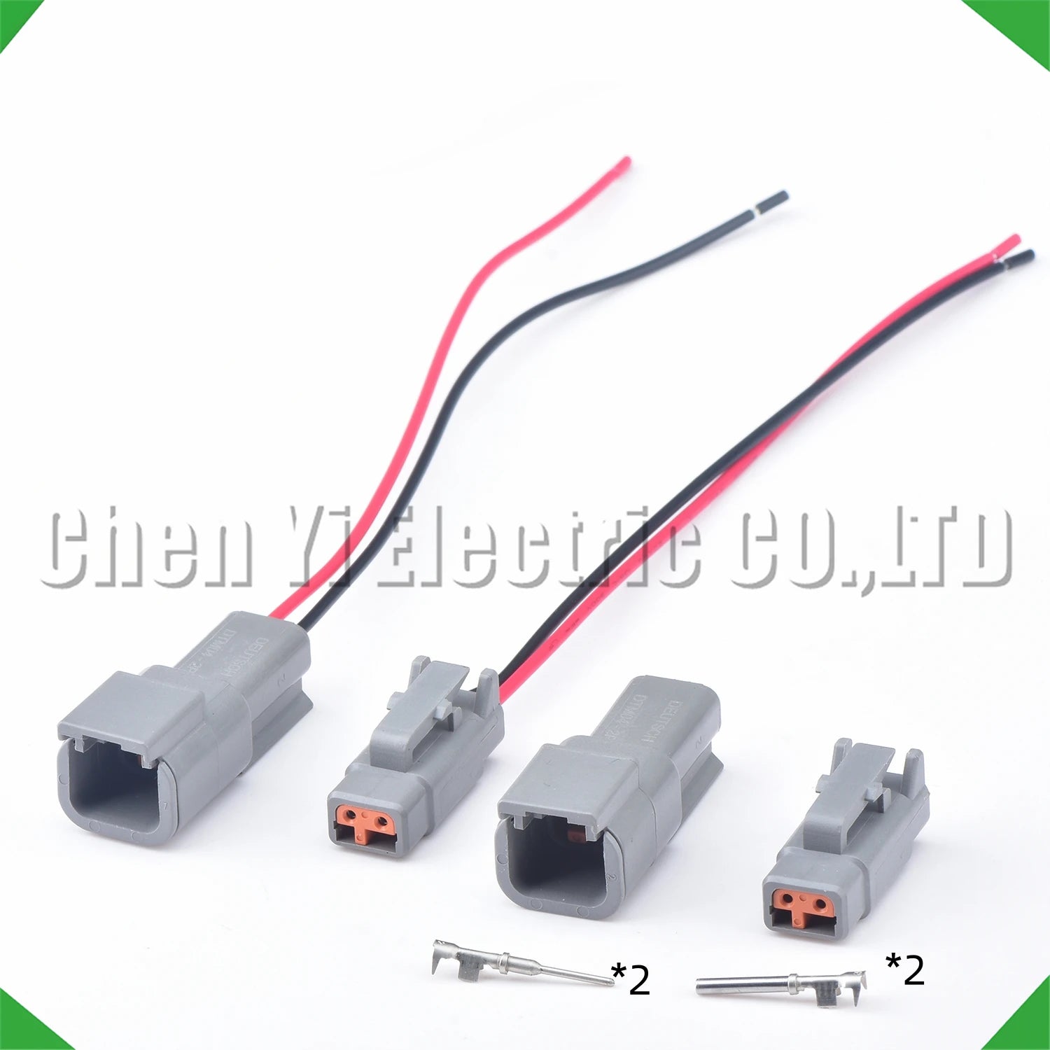2 Pin male female Automotive waterproof connector Sealed Wire Harness Plug For Deutsch DTM DTM06-2S DTM04-2P with 15cm wires