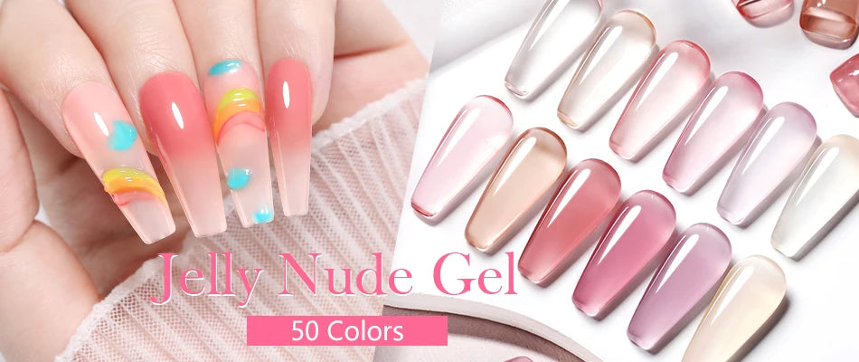 BORN PRETTY 8Pcs Glitter Cat Magnetic Nail Gel Polish Set Moonlight Transparent Summer Semi Permanent UV Gel Soak Off Nail Gel