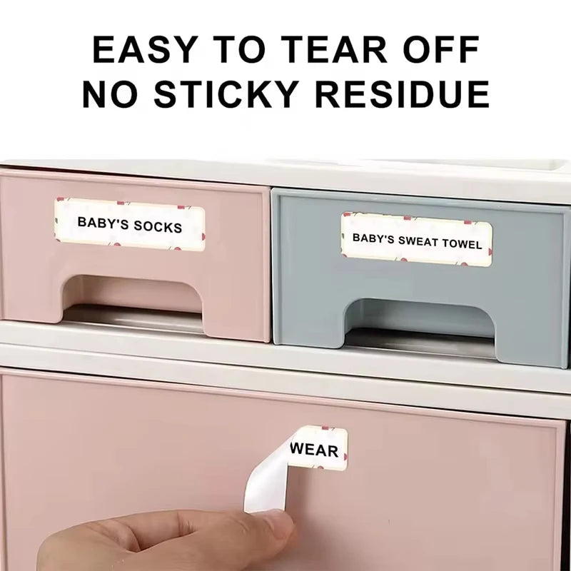 White Label Paper Mini Printer Sticker Waterproof Applicable With D30 D35 P11 Label Printer For Barcode Address Home Business