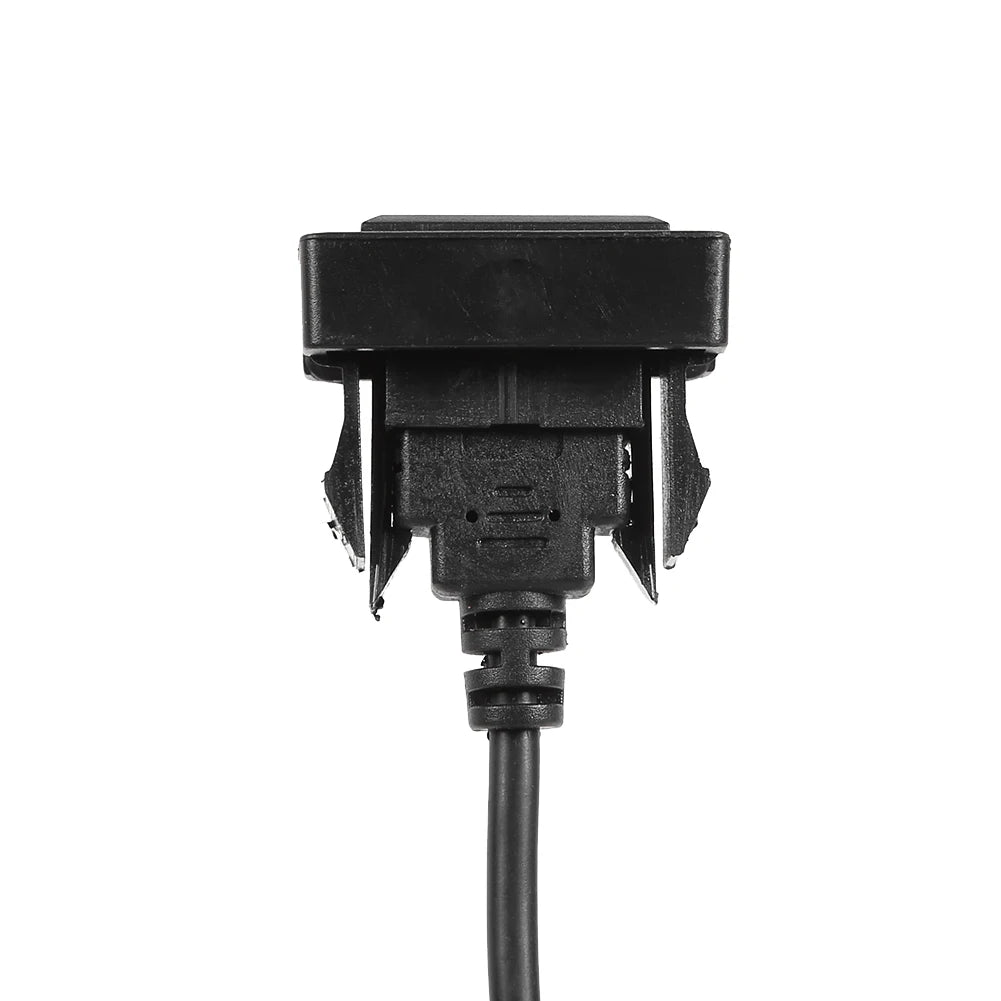 Car Dashboard Flush Mount USB 2.0 Port Panel Male to Female Plastic Extension Cable Adapter for Toyota Hilux Vigo Fortuner 04-12