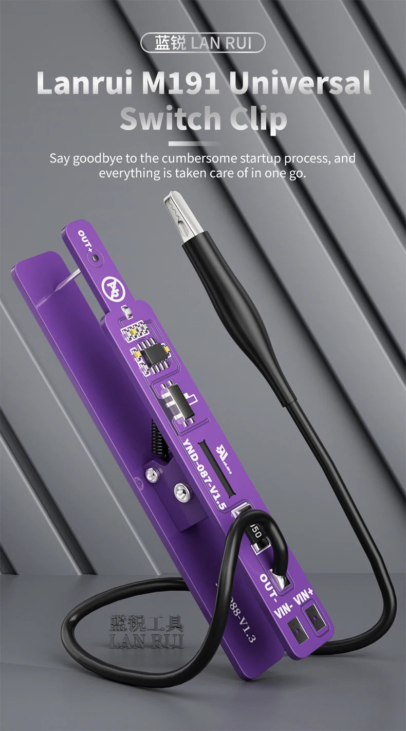 Lanrui M191 Universal Switch Clip Power On Tool Dual Mode Detection Current Tester For iPhone Android Tablet iPad Repair Tool
