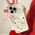 Cartoon cute  phone case FUNDA For iPhone 12 11 13 14 15 16 17MINI Max Pro Plus Shockproof Soft Clear Back Cover C-Chii K-Kawas