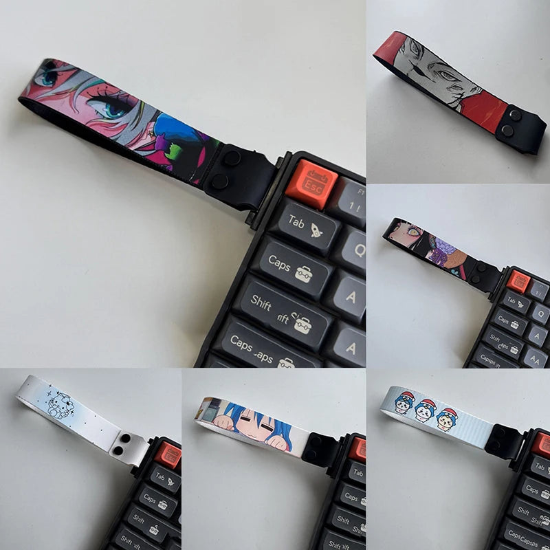 Cartoon Anime Styled Keyboard Straps with Ribbon Customization, Drunkdeer Looting Wooting Atk68