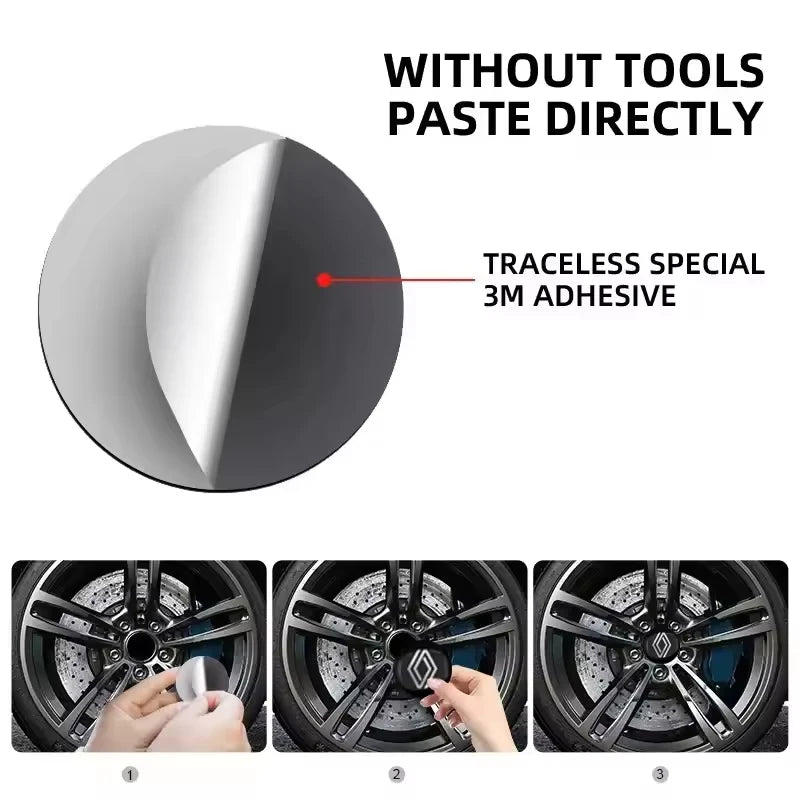 4Pcs 56mm Car Wheel Center Caps Hubcap Cover Stickers For Renault Megane 3 2 4 Clio4 5 Captur Trafic Scenic2 Austral Kangoo QM6