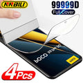 4Pcs Hydrogel Film For Xiaomi Poco X6 F5 Pro F4 GT F3 C65 Screen Protector For Poco X3 X4 X5 M4 M3 M6 Pro GT 5G M5S Cover Film