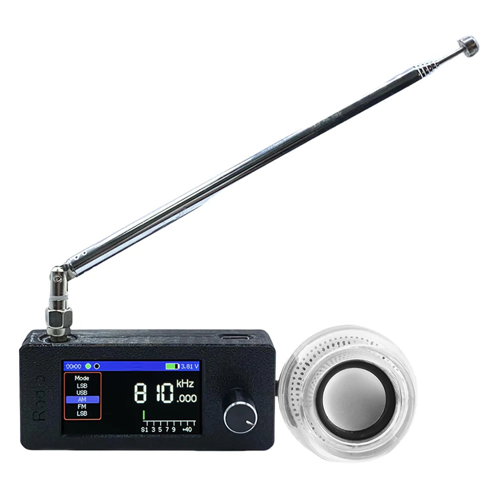 SI4732 0.5-108mhz Mini Radio LSB USB AM FM All Band Radio Receiver with External Speaker HF SW MW VHF Radio for Home Outdoor