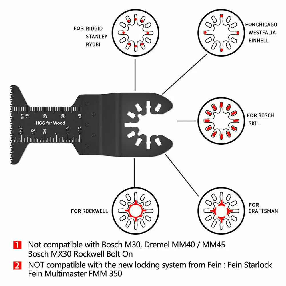 81Pcs Quick Change Oscillating Multi Tool Saw Blade For Fein Black&Decker Bosch Chicago Roybi Milwaukee Makita Craftsman Dewalt