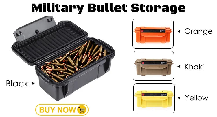Ammo Box Style Plastic Storage Can Heavy Duty Caliber Bulk Ammo Crate Lightweight Storage Case Hunting Bullet box