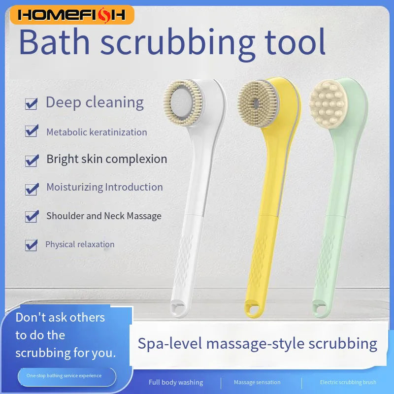Electric Bath Brushes Body Scrubber  Scrubber Brushes Back Long Handle Back Brushes