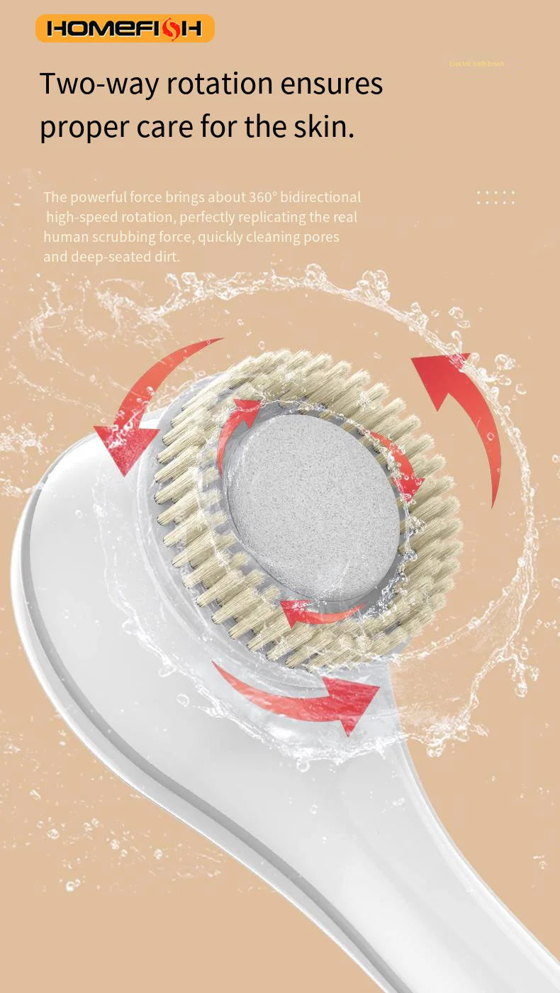 Electric Bath Brushes Body Scrubber  Scrubber Brushes Back Long Handle Back Brushes